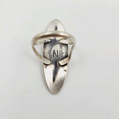 NATIVE SIGNED ART SILVER RING