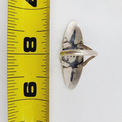 NATIVE SIGNED ART SILVER RING