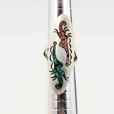 NATIVE SIGNED ART SILVER RING