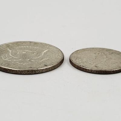 1964 90% SILVER 1/2 DOLLAR & 1963 SILVER QUARTER BUNDLE