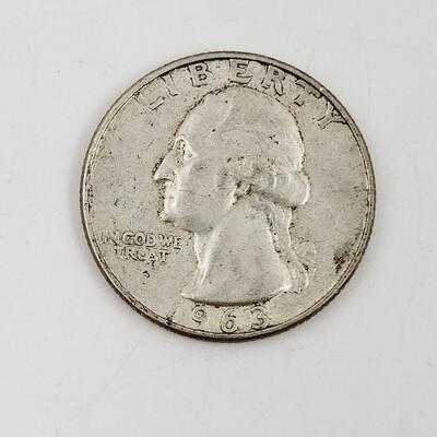 1964 90% SILVER 1/2 DOLLAR & 1963 SILVER QUARTER BUNDLE