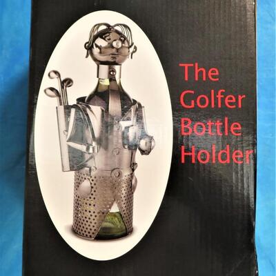 NEW The Golfer Bottle Holder Bretts Metal Golf Container for your Bar wine water