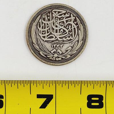 1916 10 PIASTRES SILVER EGYPTIAN COIN
