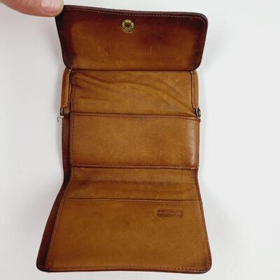 LEATHER COACH COIN WALLET
