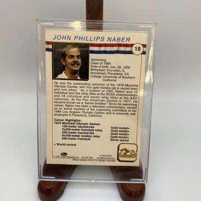 -4- John Naber | Signed 1991 US Olympic Card
