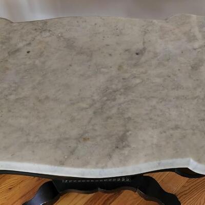 Renaissance Revival Marble top table 34wx19dx30h