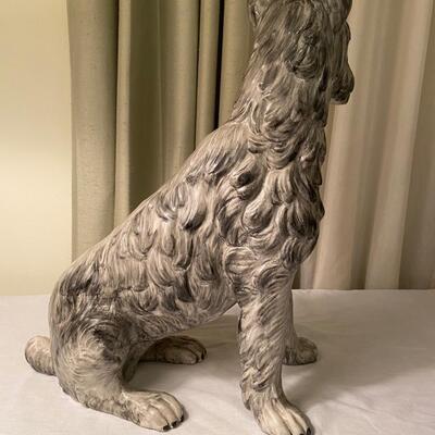 Large Schnauzer ceramic statue