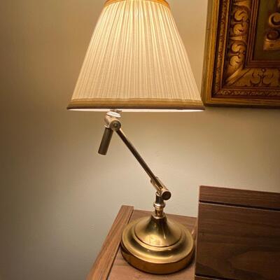 Vintage swing-arm brass lamp