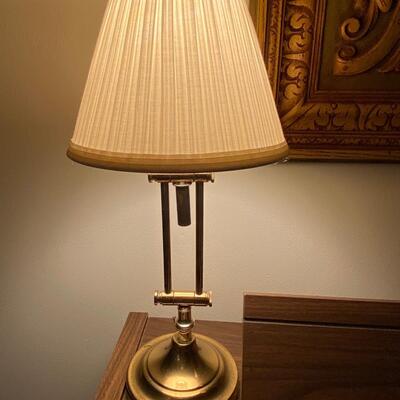 Vintage swing-arm brass lamp