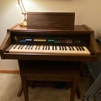 Vintage Lowry organ with bench