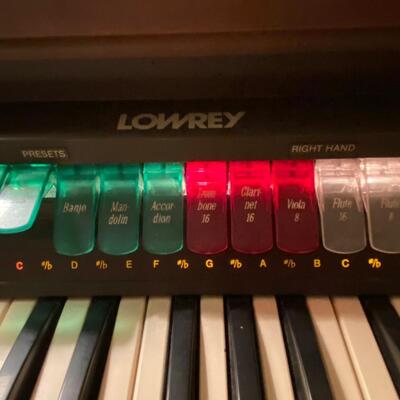 Vintage Lowry organ with bench