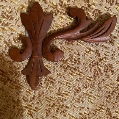 Antique Queen Anne upholstered settee. SEE DETAILS