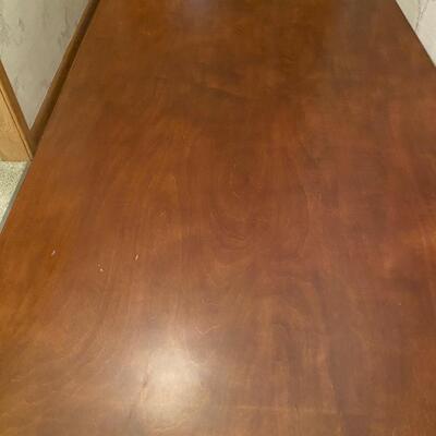 Wood and laminate computer desk