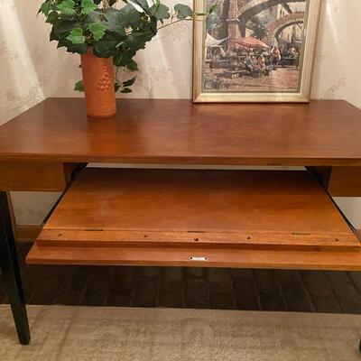 Wood and laminate computer desk