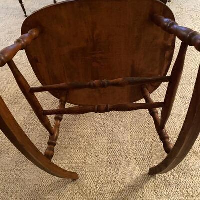 Vintage solid wood rocking chair