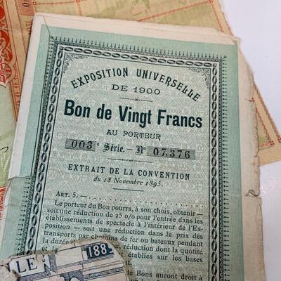 1889 FRENCH EXPOSITION DOCUMENTS