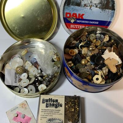 TINS OF BUTTONS