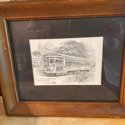 Pen & ink framed sketch by Don Davey â€œBâ€