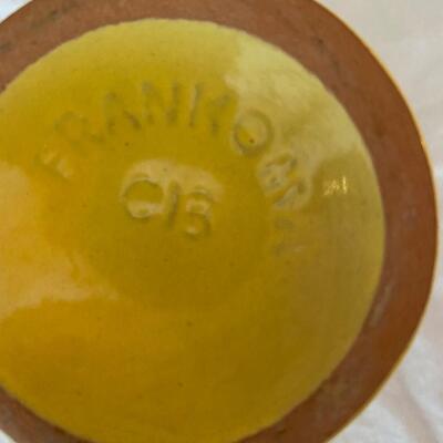 Six Vintage yellow Frankoma mugs