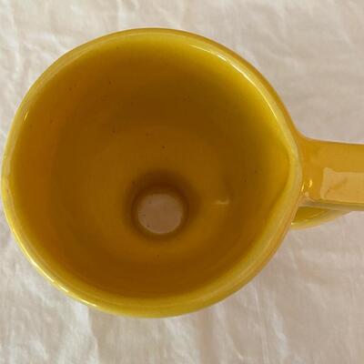 Six Vintage yellow Frankoma mugs