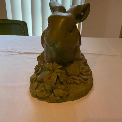 Green bunny figurine