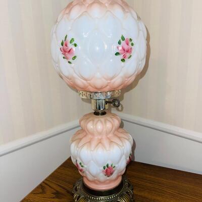 Lot 87 Electric Gone With The Wind Reproduction Oil Lamp Painted Globe 23