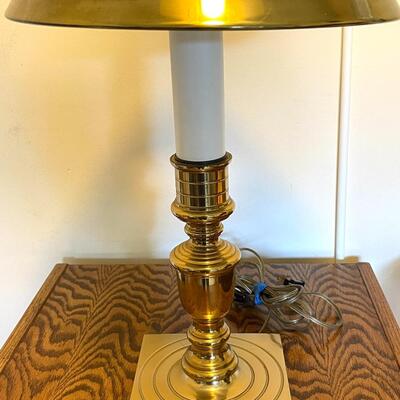 Lot 105 Vintage Candle Stick Table Lamp Brass 23