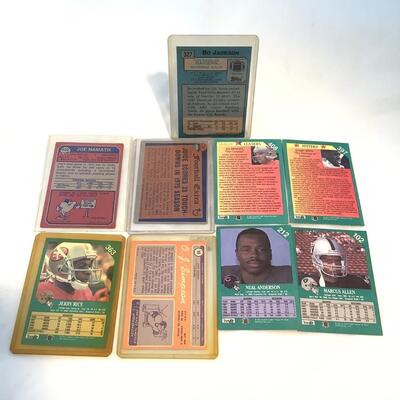 502  Vintage Football Cards 1988 Topps Bo Jackson, 1970 T.C.G. O.j. Simpson, 1973 T.C.G. Joe Namath, & More
