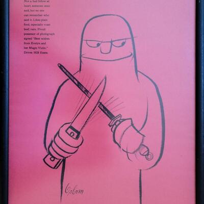Lot of 12 Robert Osborn Framed Cartoons Prints