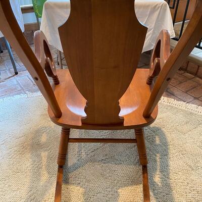 Solid maple vintage rocking chair