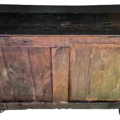 Antique 18th Century Dowry Trunk Hand Carved