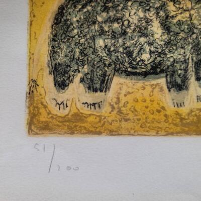 Judith Bledsoe (American -French 1928â€“2013) Limited Edition Lithograph