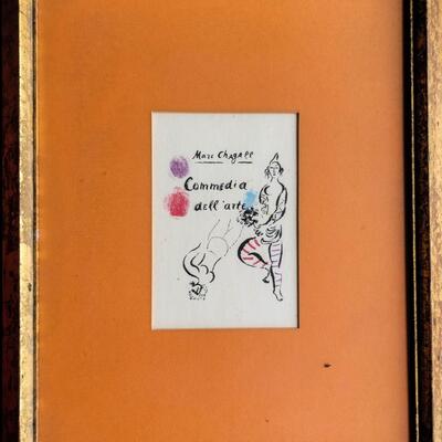 Marc Chagall Commedia dell'arte Poster Offset Lithograph