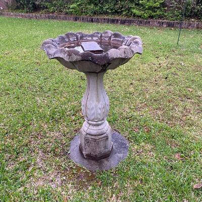 Cement birdbath