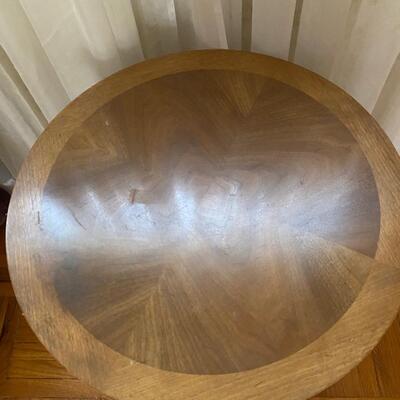 MCM wooden round occasional table/cabinet