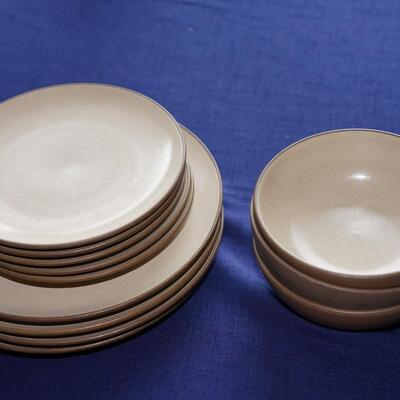 DInnerware service for eight. with serving pieces. Sweet little rose center.