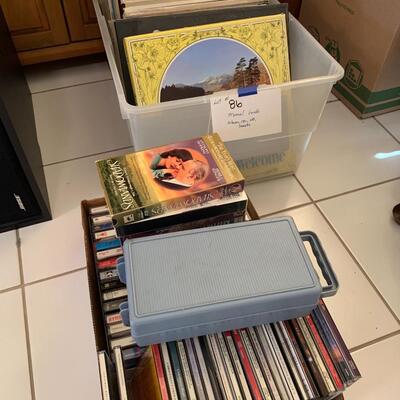 Vinyl records, VHS, CD and Tape lot