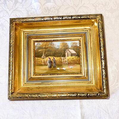 Lot 165 Decorator Pair Small Framed Painting 7x6