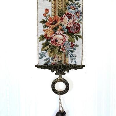 Lot 166 Tapestry Bell Pull with Brass Bell 55