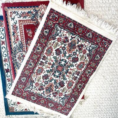 Lot 175 Group 3 Small Area Rugs Red & Green 2x3