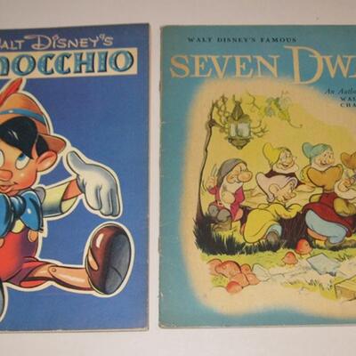 Lot 183 Walt Disney 1939 Pinochio & 1938 Seven Dwarfs Story Books
