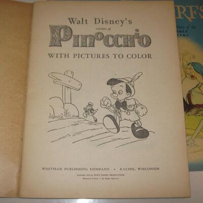 Lot 183 Walt Disney 1939 Pinochio & 1938 Seven Dwarfs Story Books