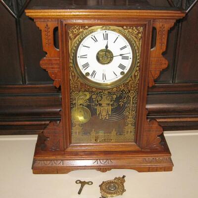 Lot 186 Seth Thomas Eclipse Mantel Clock Wind Up 8 Day With Chime
