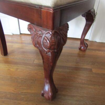 Queen Anne Style Pierced Splat Back Chair with Ball and Claw Feet