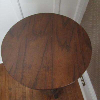 Solid Wood Round Accent Table/Plant Stand