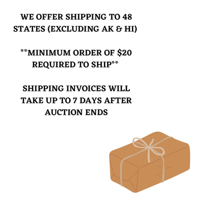CLICK IF YOU WILL NEED YOUR ITEMS SHIPPED