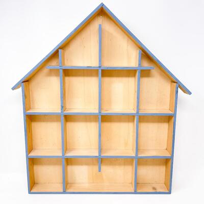 WOODEN HOUSE CURIO SHELF - MADE IN ITALY