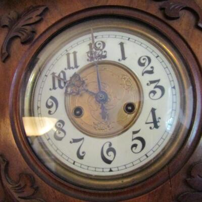 Antique Pendulum Clock in Wood Case