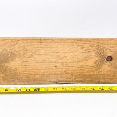 WOODEN WALL SHELF W/ CARVED FLOWER DESIGN