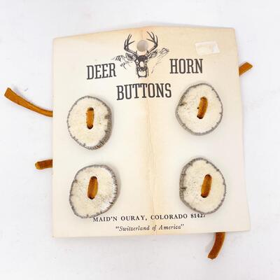DEER HORN BUTTONS  - MADE IN OURAY, COLORADO